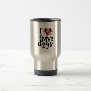 Personalized I Love My Dog Photo  Travel Mug