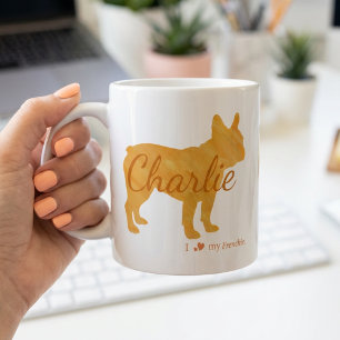 Personalized I Love My Frenchie French Bulldog Coffee Mug