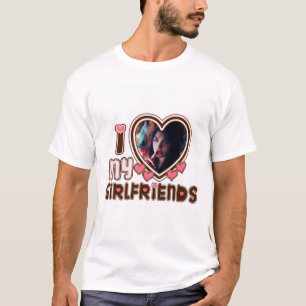 Personalized I Love My Girlfriend With CustomPhoto T-Shirt