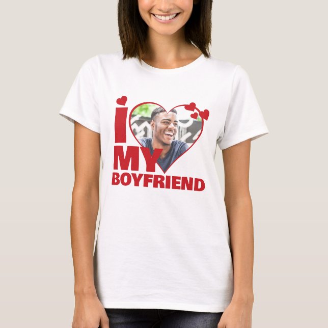 Personalized I Love My - Heart Photo T-Shirt (Front)