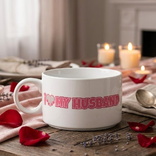 Personalized I Love My Husband – Add Husband Photo Bowl