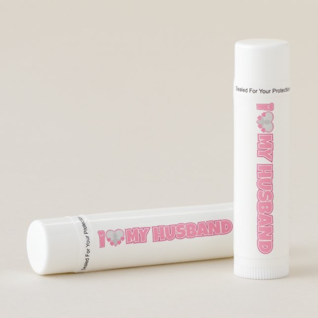 Personalized I Love My Husband – Add Husband Photo Lip Balm (Front)
