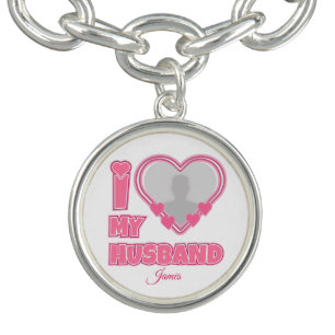 Personalized I Love My Husband – Add Photo & Name Bracelet
