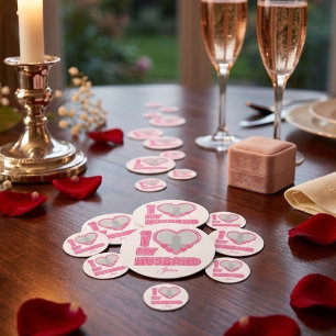 Personalized I Love My Husband – Add Photo & Name Confetti