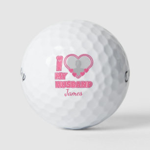 Personalized I Love My Husband – Add Photo & Name Golf Balls