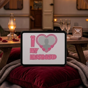Personalized I Love My Husband – Add Photo & Name Hitch Cover