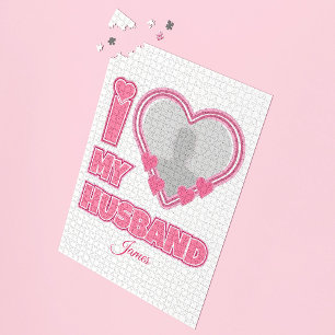 Personalized I Love My Husband – Add Photo & Name Jigsaw Puzzle