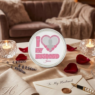 Personalized I Love My Husband – Add Photo & Name Lapel Pin