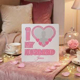 Personalized I Love My Husband – Add Photo & Name Metal Print