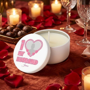 Personalized I Love My Husband – Add Photo & Name Mini Candle Favors