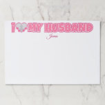 Personalized I Love My Husband – Add Photo & Name Paper Pad<br><div class="desc">Find awesome, funny, and delightfully crazy gifts that perfectly capture your love! Whether you're hunting for romantic gift for wife ideas, best Valentine's gifts for her, meaningful wedding anniversary gifts for wife, or best Christmas gifts for wife, our unique designs add a playful twist. Surprise her with psychotically cute (in...</div>
