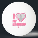 Personalized I Love My Husband – Add Photo & Name Ping Pong Ball<br><div class="desc">Find awesome, funny, and delightfully crazy gifts that perfectly capture your love! Whether you're hunting for romantic gift for wife ideas, best Valentine's gifts for her, meaningful wedding anniversary gifts for wife, or best Christmas gifts for wife, our unique designs add a playful twist. Surprise her with psychotically cute (in...</div>