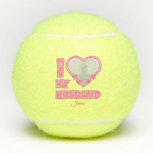 Personalized I Love My Husband – Add Photo & Name Tennis Balls