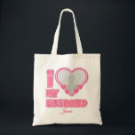 Personalized I Love My Husband – Add Photo & Name Tote Bag<br><div class="desc">Find awesome, funny, and delightfully crazy gifts that perfectly capture your love! Whether you're hunting for romantic gift for wife ideas, best Valentine's gifts for her, meaningful wedding anniversary gifts for wife, or best Christmas gifts for wife, our unique designs add a playful twist. Surprise her with psychotically cute (in...</div>