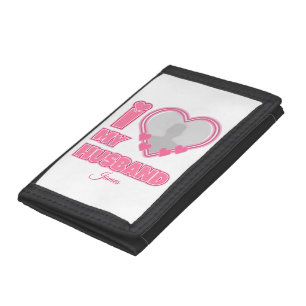 Personalized I Love My Husband – Add Photo & Name Trifold Wallet