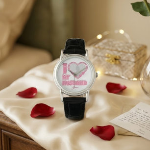 Personalized I Love My Husband – Add Photo & Name Watch