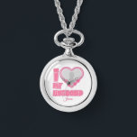 Personalized I Love My Husband – Add Photo & Name Watch<br><div class="desc">Find awesome, funny, and delightfully crazy gifts that perfectly capture your love! Whether you're hunting for romantic gift for wife ideas, best Valentine's gifts for her, meaningful wedding anniversary gifts for wife, or best Christmas gifts for wife, our unique designs add a playful twist. Surprise her with psychotically cute (in...</div>