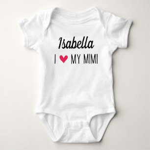 Personalized I Love My Mimi Baby Bodysuit