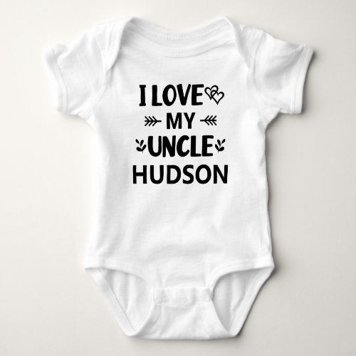 Personalized I Love My Uncle Baby Bodysuit