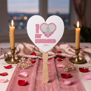 Personalized I Love My Wife – Add Name & Photo Hand Fan