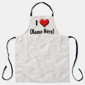 Personalized I Love... Name Valentine's Day Apron (Front)