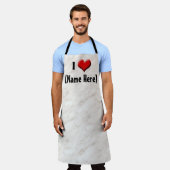 Personalized I Love... Name Valentine's Day Apron (Worn)
