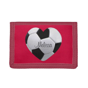 Personalized I Love Soccer Wallet