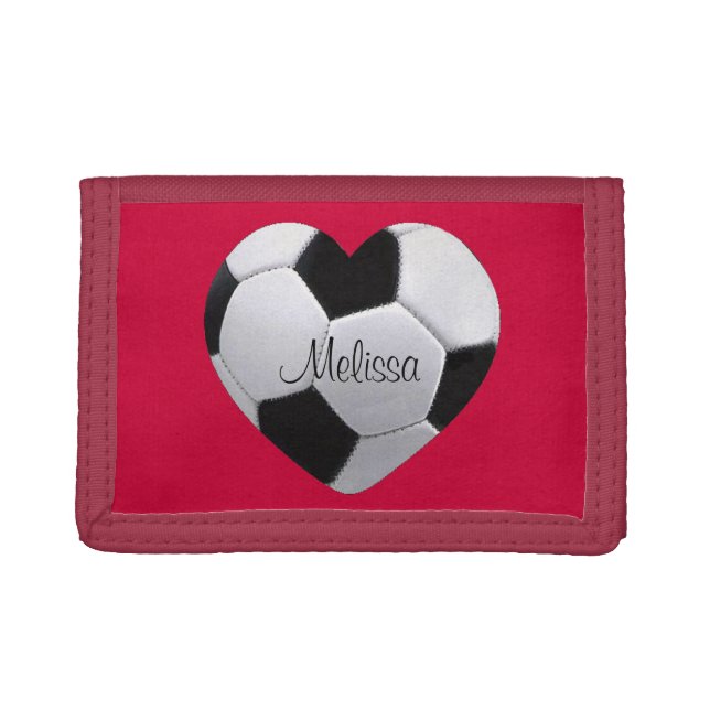 Personalized I Love Soccer Wallet (Front)