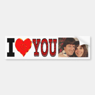 Personalized I Love You Bumper Sticker