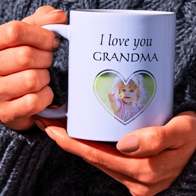 Personalized I love you Grandma Kids Photo Name Coffee Mug (Personalized I love you Grandma Kids Photo Name Coffee Mug)