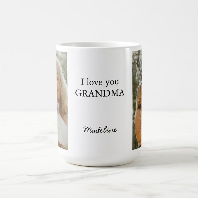 Personalized "I Love You Grandma" Photo Mug (Center)
