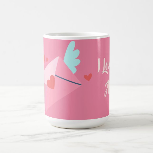 Personalized I Love You Letter Valentines Day Mug (Center)