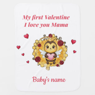  personalized i love you mama baby blanket