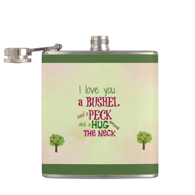 Personalized I love you stainless steel flask (Opened)