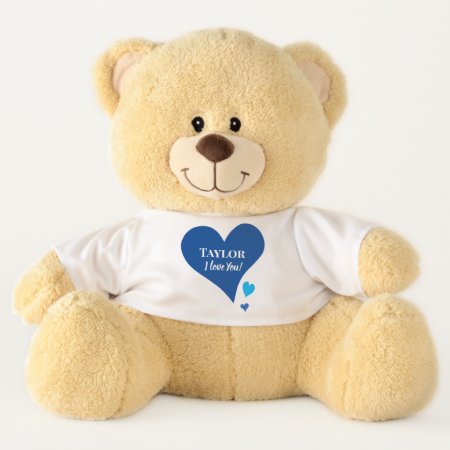 Personalized "i Love You" Teddy Bear With Modern