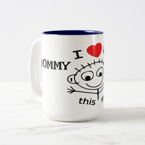 Personalized I Love You This Much Two_Tone Coffee Mug