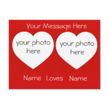 Personalized I Love You with photos Postcard