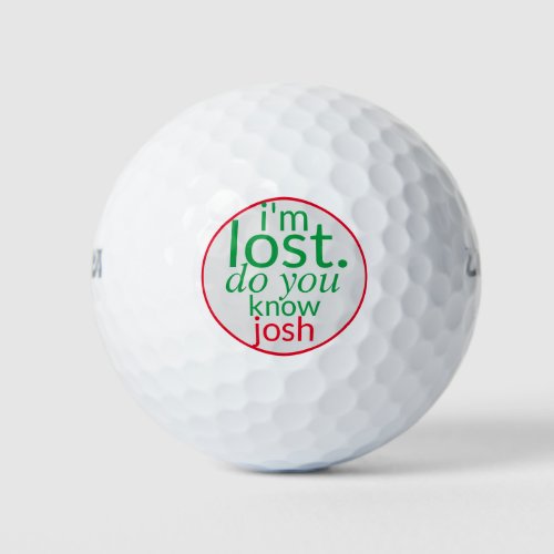 personalized im lost do you konw custom name golf balls