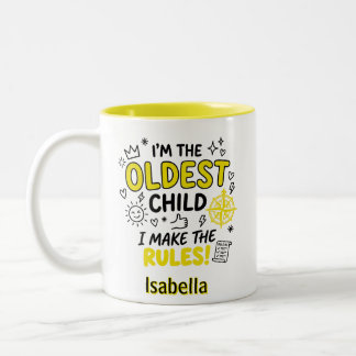 Personalized I’m the Oldest Child Funny Kids Two-Tone Coffee Mug