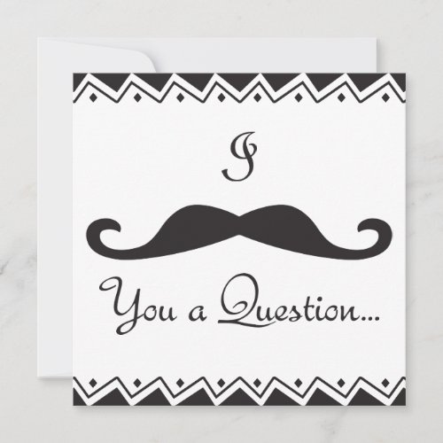 PERSONALIZED I Mustache You A Q Wedding Party Invitation