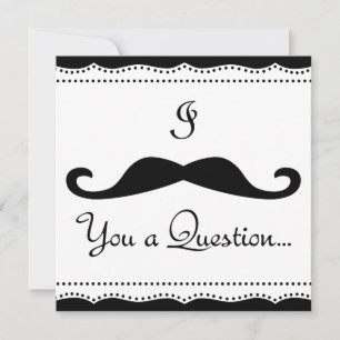 PERSONALIZED I Mustache You A Q! Wedding Party! Invitation