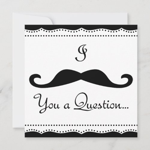 PERSONALIZED I Mustache You A Q! Wedding Party! Invites