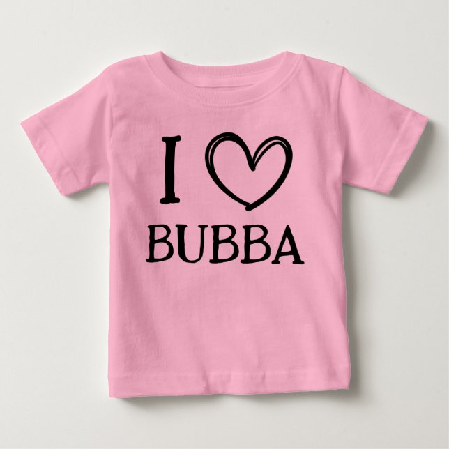 Personalized "I ❤️ My (Name)" Baby/Toddler Gift Baby T-Shirt (Front)