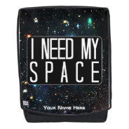 Personalized 'i Need My Space' Funny Quote Space Backpack at Zazzle