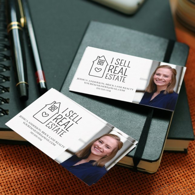 Personalized I Sell Real Estate Photo Business Card (Creator Uploaded)