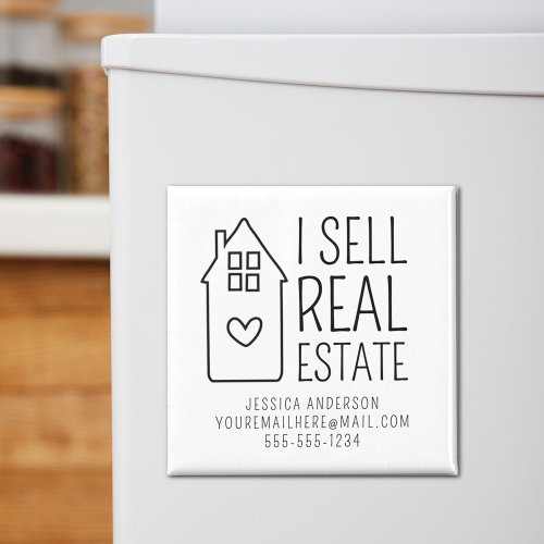 Personalized I Sell Real Estate Promotional House Magnet