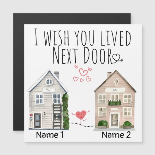 Personalized I Wish You Lived Next Door Gift (Front/Back)