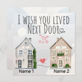 Personalized I Wish You Lived Next Door Gift (Front/Back)