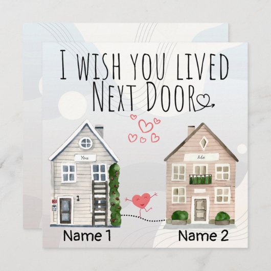 Personalized I Wish You Lived Next Door Gift (Front/Back)