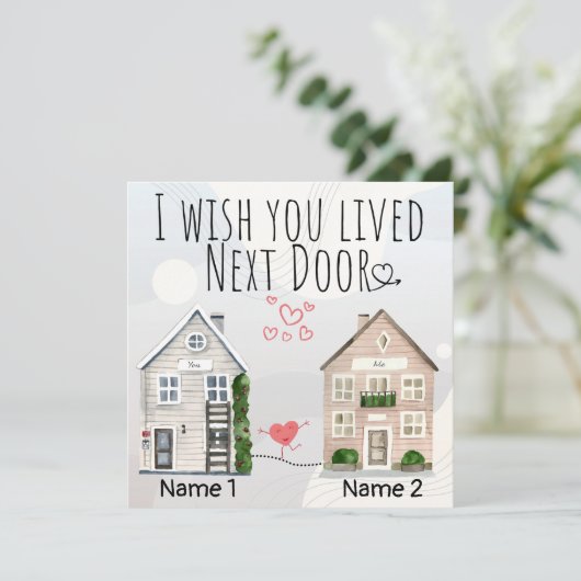 Personalized I Wish You Lived Next Door Gift (Standing Front)